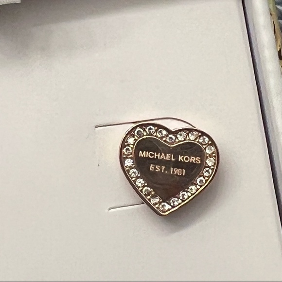 Michael Kors - Rose Gold, Heart Earrings - Picture 2 of 4